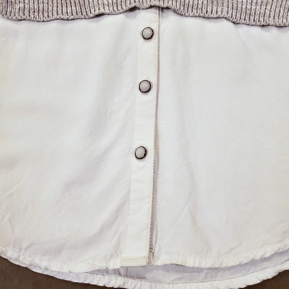 Anthropologie Moth Gray Layered Aselin Pullover - Picture 6 of 6